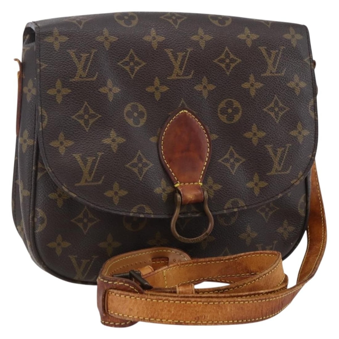LOUIS VUITTON Monogram Saint Cloud GM Shoulder Bag M51242 France: LOUIS VUITTON Monogram Saint Cloud GM Shoulder Bag M51242 France Discover the timeless elegance of the Louis Vuitton Monogram Saint Cloud GM Shoulder Bag, a quintessential piece for any fashion enthus