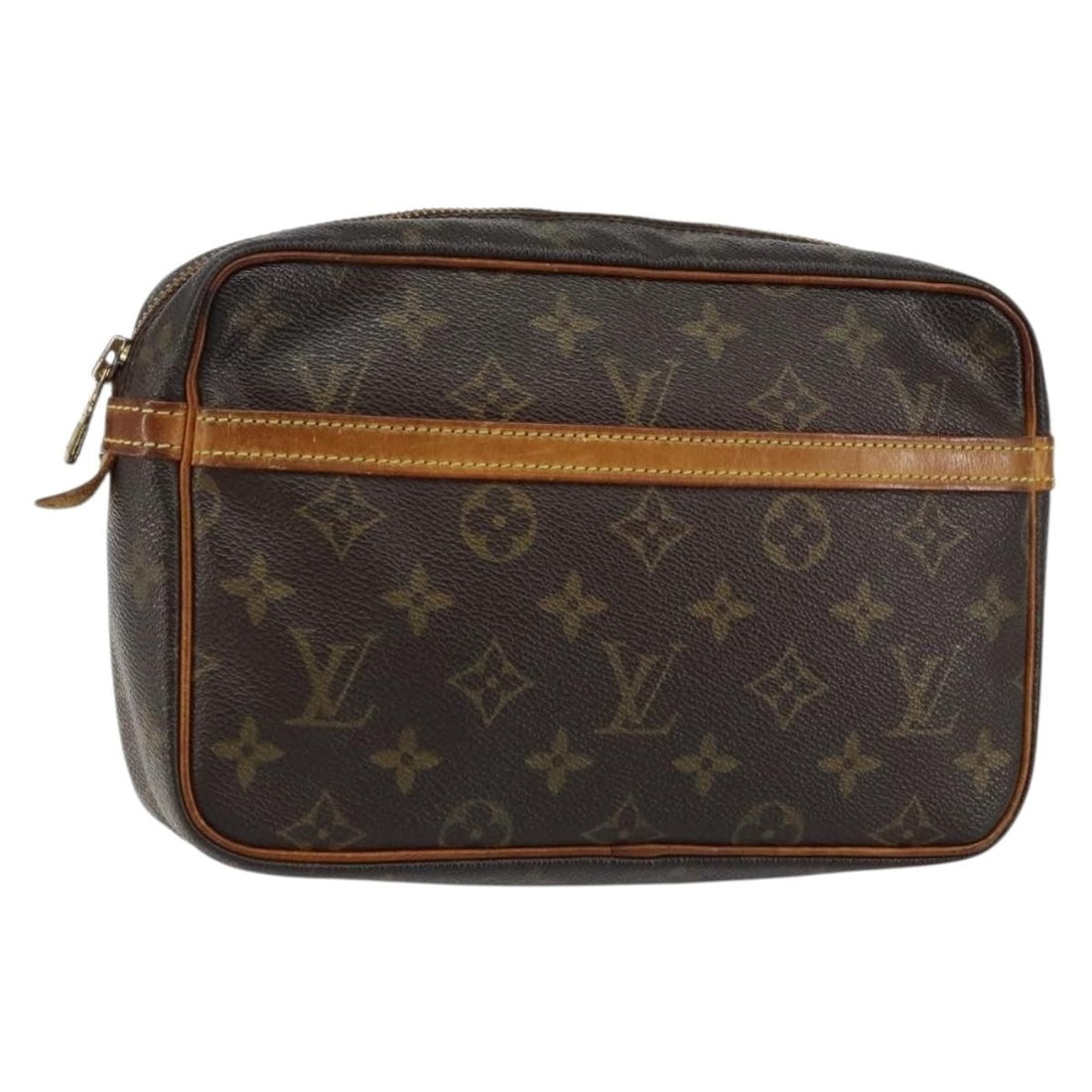 LOUIS VUITTON Monogram Compiegne 23 Clutch Bag M51847 Authentic France: LOUIS VUITTON Monogram Compiegne 23 Clutch Bag M51847 Authentic France This LOUIS VUITTON Monogram Compiegne 23 Clutch Bag is a stylish accessory that showcases the iconic Monogram Canvas. Crafted in