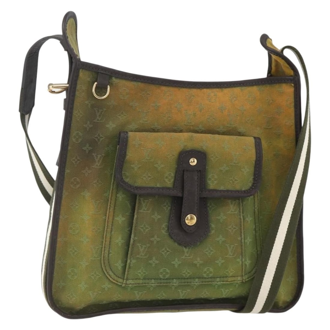 LOUIS VUITTON Monogram Mini Bussus Marie Kate Shoulder Bag TST Khaki M92324 Auth (1 of 18)