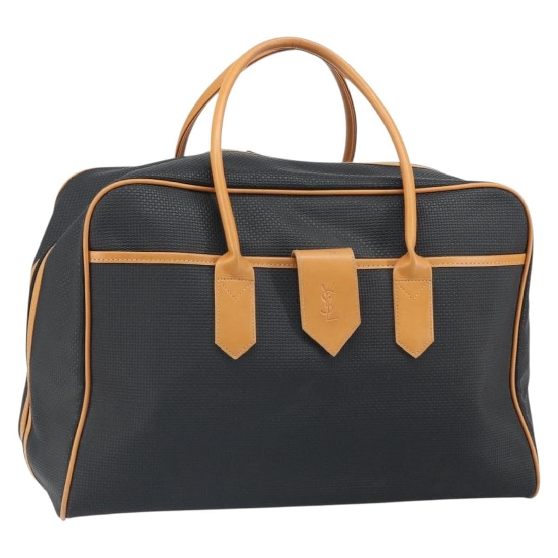 Saint Laurent Boston Bag Black Brown PVC Leather Gold-Tone Details: Saint Laurent Boston Bag Black Brown PVC Leather Gold-Tone Details This SAINT LAURENT Boston bag features a durable PVC leather exterior in black, brown, and gold tones. The bag is designed with ample