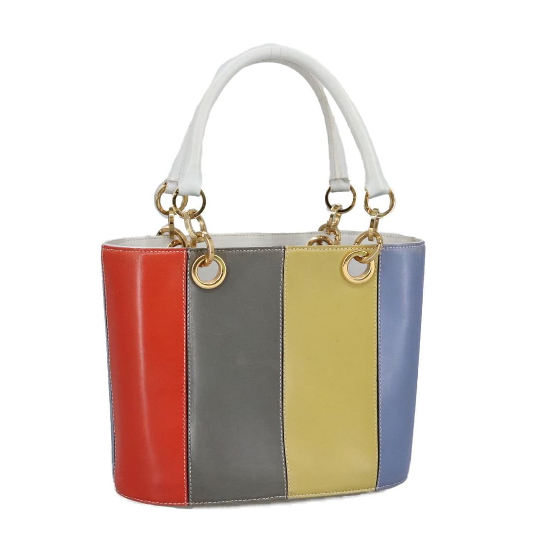 Salvatore Ferragamo Gancini Multicolor Leather Hand Bag Gold Auth Italy: Salvatore Ferragamo Gancini Multicolor Leather Hand Bag Gold Auth Italy This authentic Salvatore Ferragamo Gancini Hand Bag showcases exquisite Italian craftsmanship. Made from high-quality leather, t