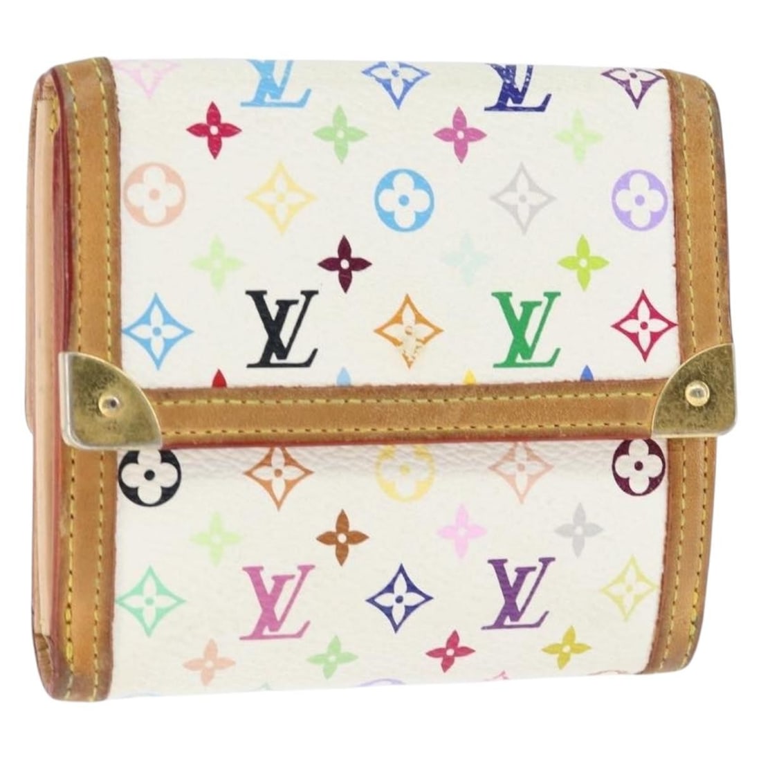 LOUIS VUITTON Multicolor Canvas Wallet M92983 White France Authentic: LOUIS VUITTON Multicolor Canvas Wallet M92983 White France Authentic This elegant Louis Vuitton wallet showcases the iconic Monogram Multicolor Canvas in a striking white color. Designed for style and