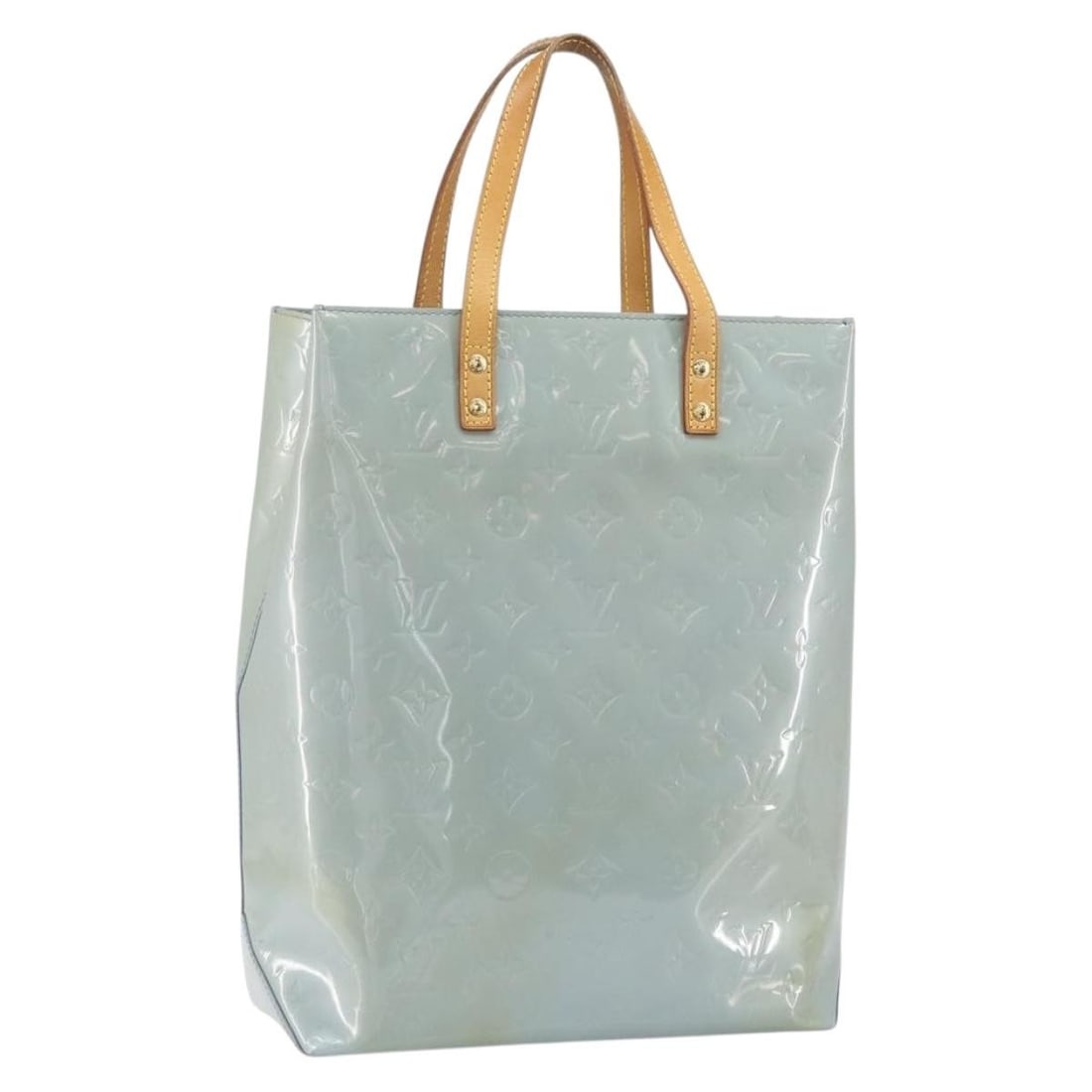 LOUIS VUITTON Monogram Vernis Reade MM Hand Bag Lavande M91226 Auth: LOUIS VUITTON Monogram Vernis Reade MM Hand Bag Lavande M91226 Auth This exquisite Louis Vuitton Monogram Vernis Reade MM Hand Bag in Lavande is a stylish accessory made from high-quality patent leath