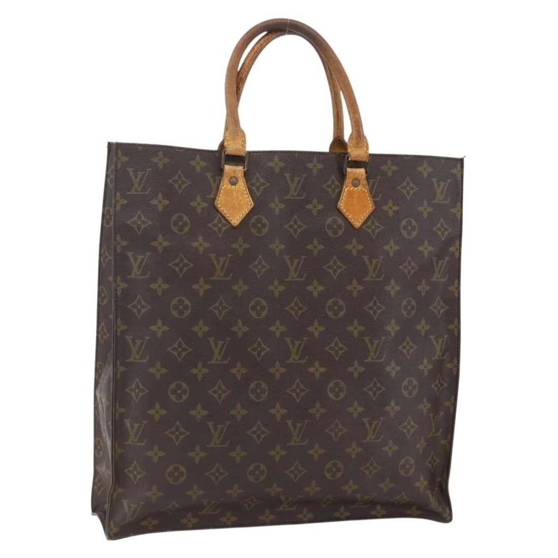 Louis Vuitton Sac Plat Monogram Canvas Tote Bag M51140 France: Louis Vuitton Sac Plat Monogram Canvas Tote Bag M51140 France This Louis Vuitton Monogram Sac Plat handbag features the signature monogram canvas exterior and is crafted in France. The bag is designed