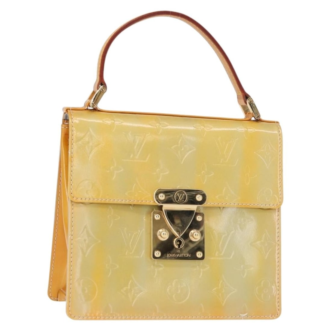 LOUIS VUITTON Monogram Vernis Hand Bag Gris M91029 Authentique: LOUIS VUITTON Monogram Vernis Hand Bag Gris M91029 Authentique This authentic Louis Vuitton Monogram Vernis Spring Street Hand Bag in Gris is a stylish accessory with a chic patent leather exterior. M