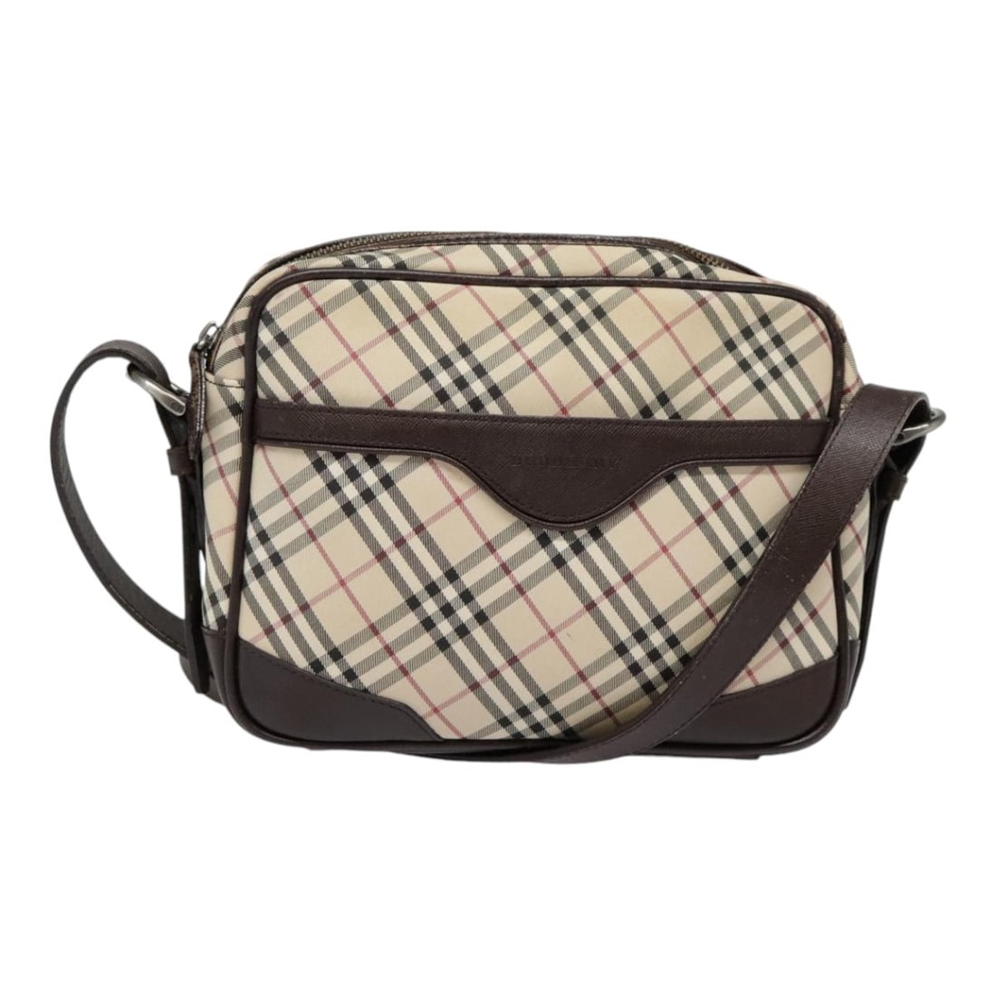 Burberry Nova Check Canvas Shoulder Bag Beige Brown Auth: Burberry Nova Check Canvas Shoulder Bag Beige Brown Auth This Burberry Nova Check Shoulder Bag combines style and functionality with its durable canvas material and classic beige and brown exterior. M