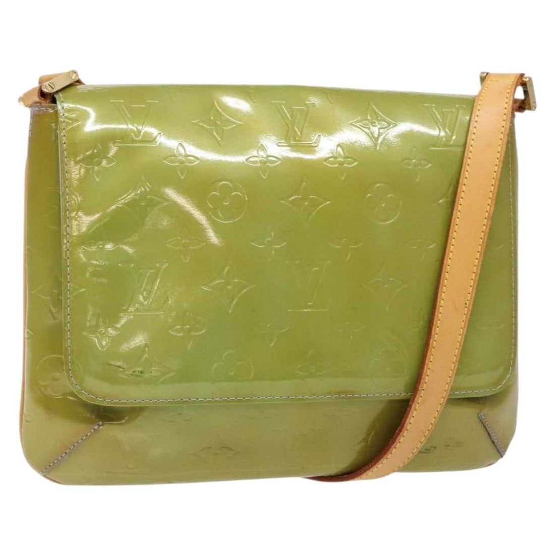 LOUIS VUITTON Baby Blue Patent Leather Thompson Street Bag M91009 Auth: LOUIS VUITTON Baby Blue Patent Leather Thompson Street Bag M91009 Auth Introducing the LOUIS VUITTON Monogram Vernis Thompson Street Bag in a charming baby blue hue. This elegant shoulder bag is craft