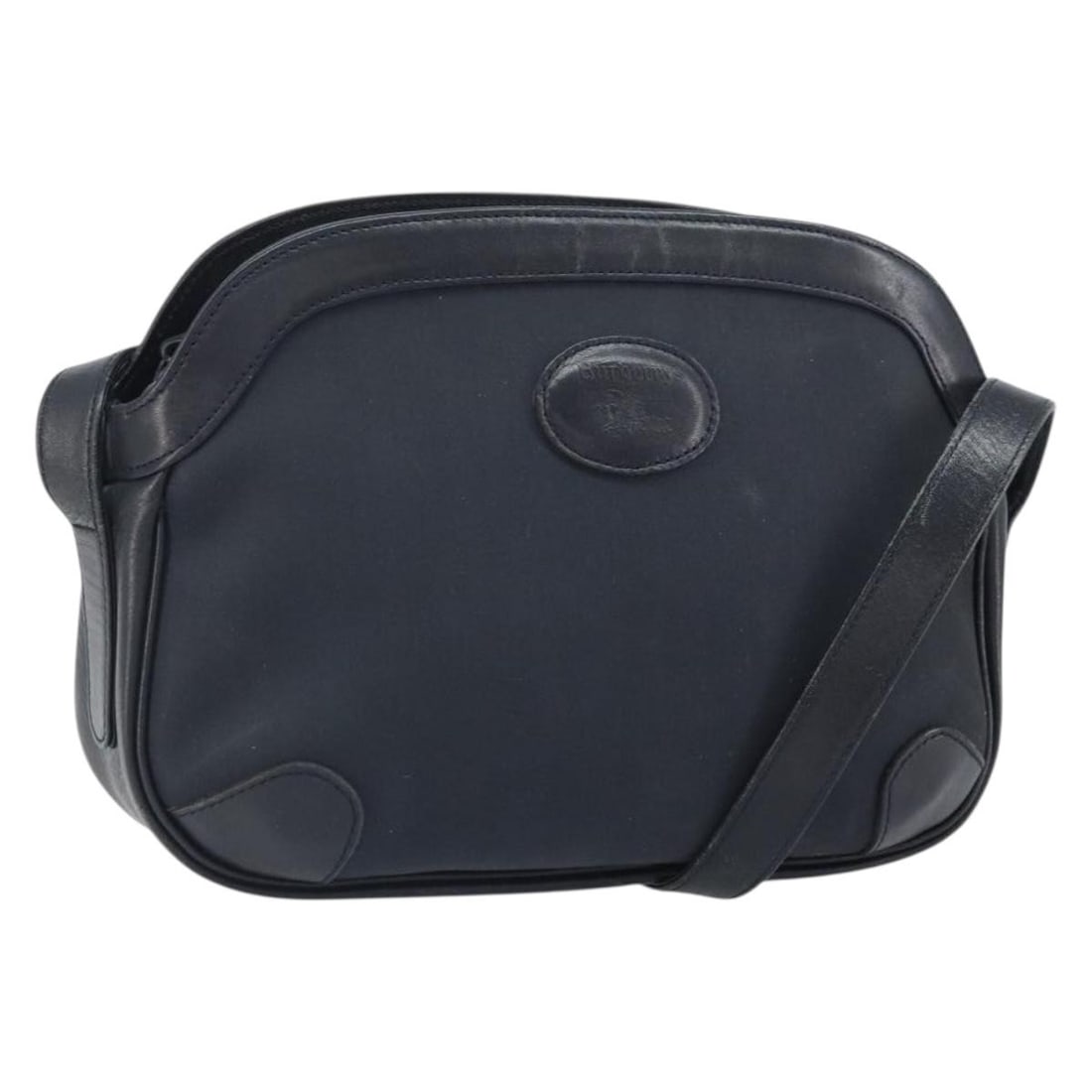 Burberrys Navy Leather Shoulder Bag with Gold Accents (1 of 18)