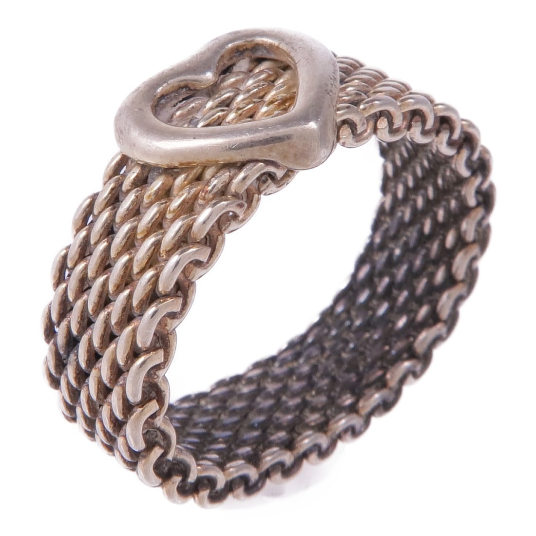 TIFFANY&CO Estate Somerset Ring 925 Sterling Silver Size 5.75: TIFFANY&CO Estate Somerset Ring 925 Sterling Silver Size 5.75 This exquisite estate ring from Tiffany & Co. showcases a classic design crafted from high-quality 925 sterling silver. With a size of 5.7