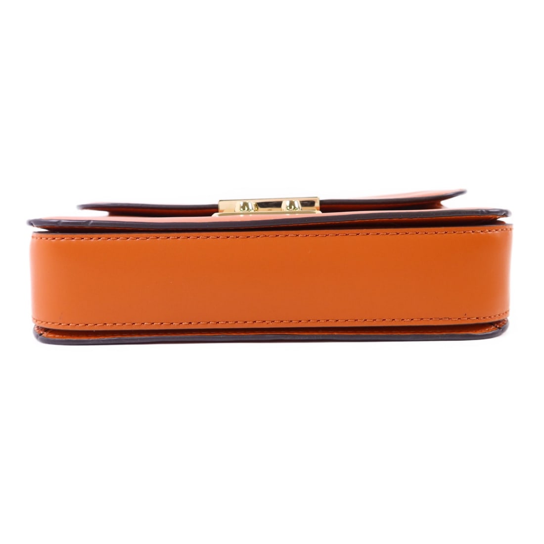 Michael Kors Orange Calfskin Chain Shoulder Bag with Gold Hardware - 4