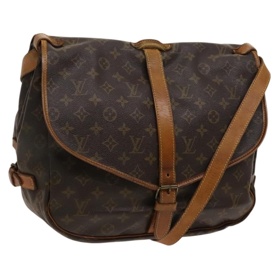 LOUIS VUITTON Monogram Saumur 35 Shoulder Bag M42254 Vintage Charm: LOUIS VUITTON Monogram Saumur 35 Shoulder Bag M42254 Vintage Charm This exquisite LOUIS VUITTON Monogram Saumur 35 Shoulder Bag, model M42254, is crafted from premium Monogram Canvas, showcasing the i