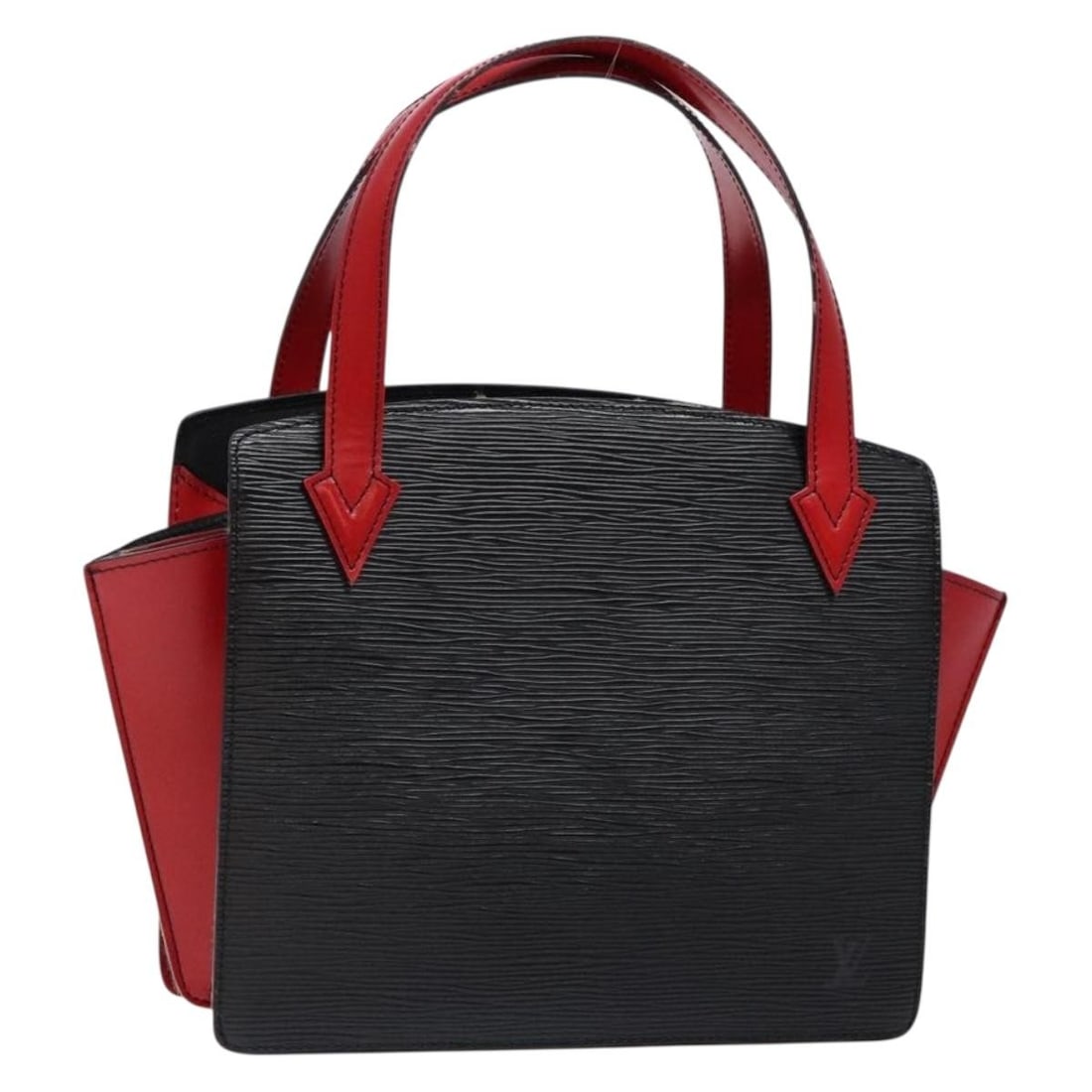 LOUIS VUITTON Epi Bicolor Varenne Hand Bag Black Red M52387 France Auth: LOUIS VUITTON Epi Bicolor Varenne Hand Bag Black Red M52387 France Auth This Louis Vuitton Epi Bicolor Varenne Hand Bag features a stylish black and red color combination, crafted from durable Epi lea