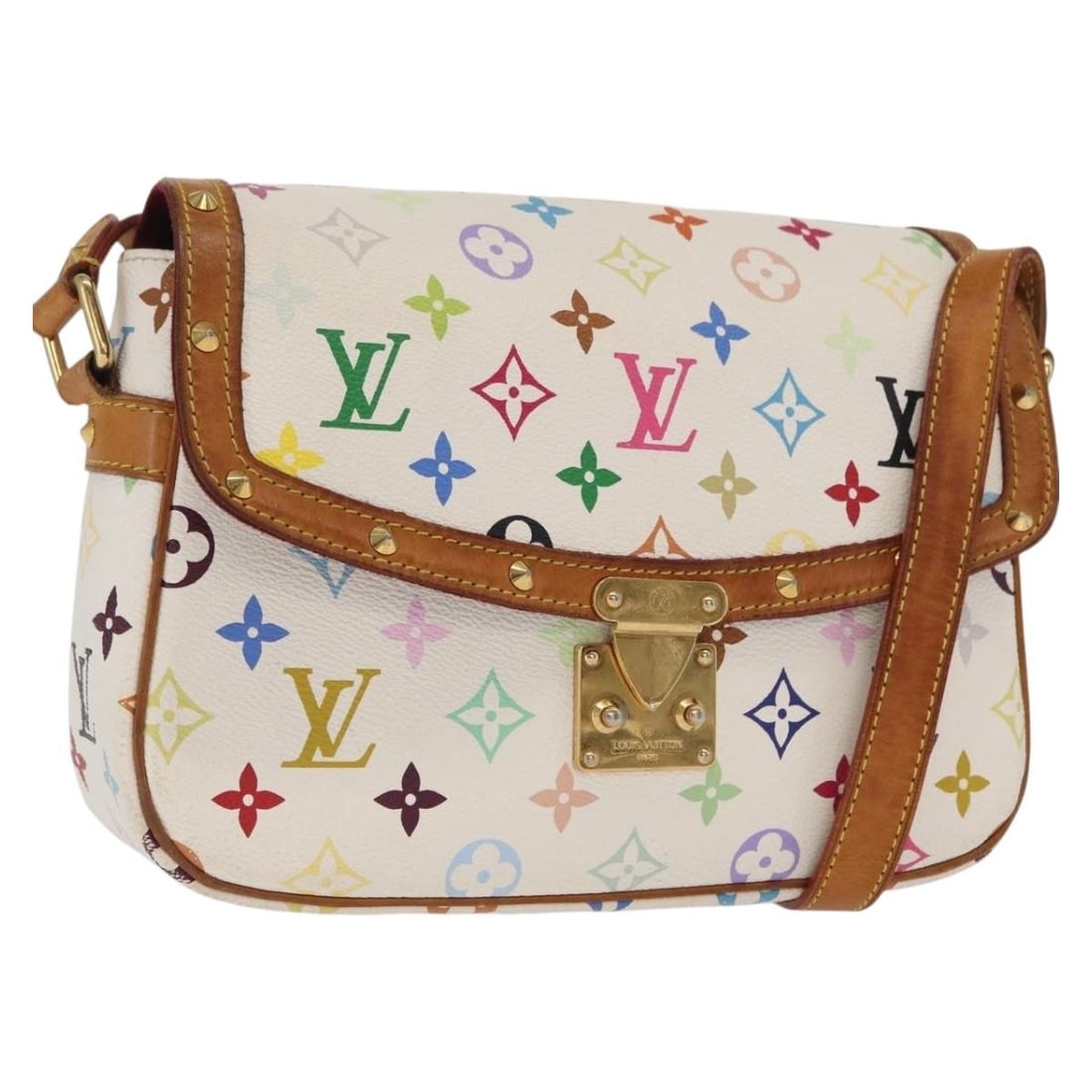 Louis Vuitton Sologne Multicolor Monogram White Canvas Shoulder Bag M92661 (1 of 18)