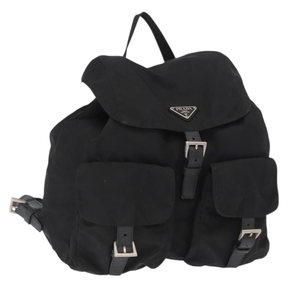 Black Nylon Prada Backpack with Silver Accents Made in Italy (1 of 18)