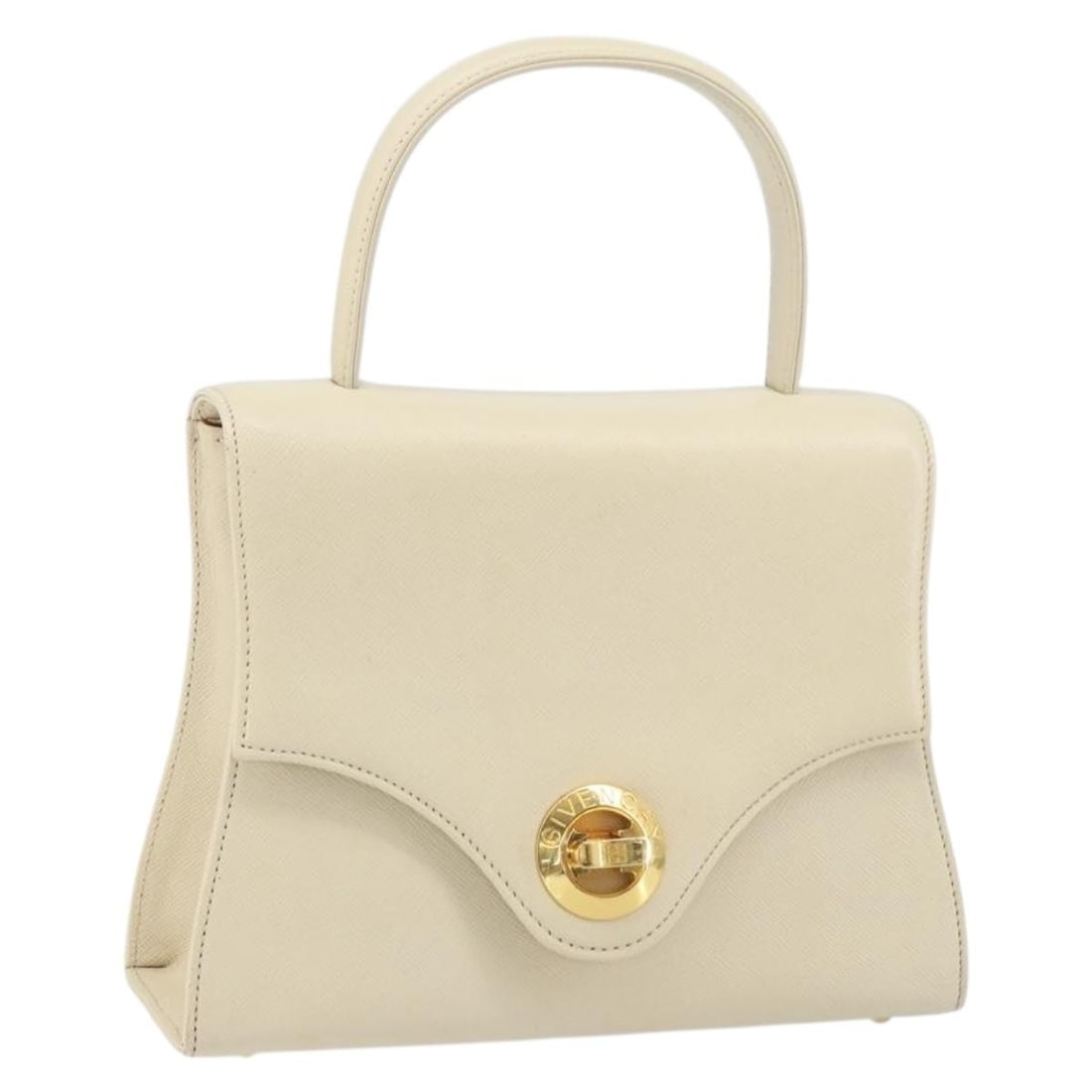 Beige Leather Givenchy Handbag with Gold Tone Details (1 of 18)