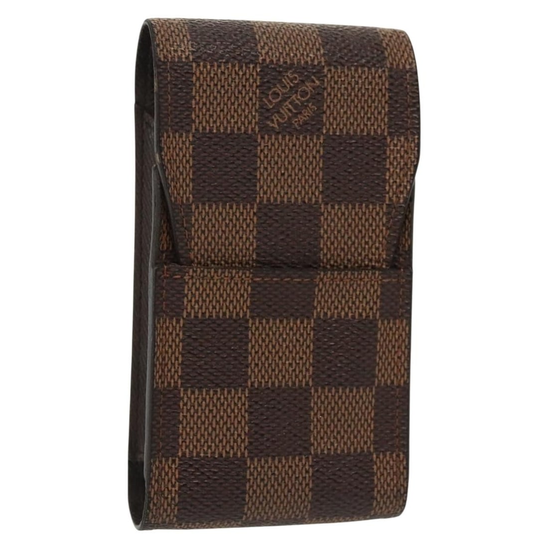 LOUIS VUITTON Damier Ebene Cigarette Case N63024 Authentic: LOUIS VUITTON Damier Ebene Cigarette Case N63024 Authentic This authentic LOUIS VUITTON Damier Ebene Cigarette Case (Product No. N63024) showcases the iconic Damier Ebene canvas in a stylish and pract
