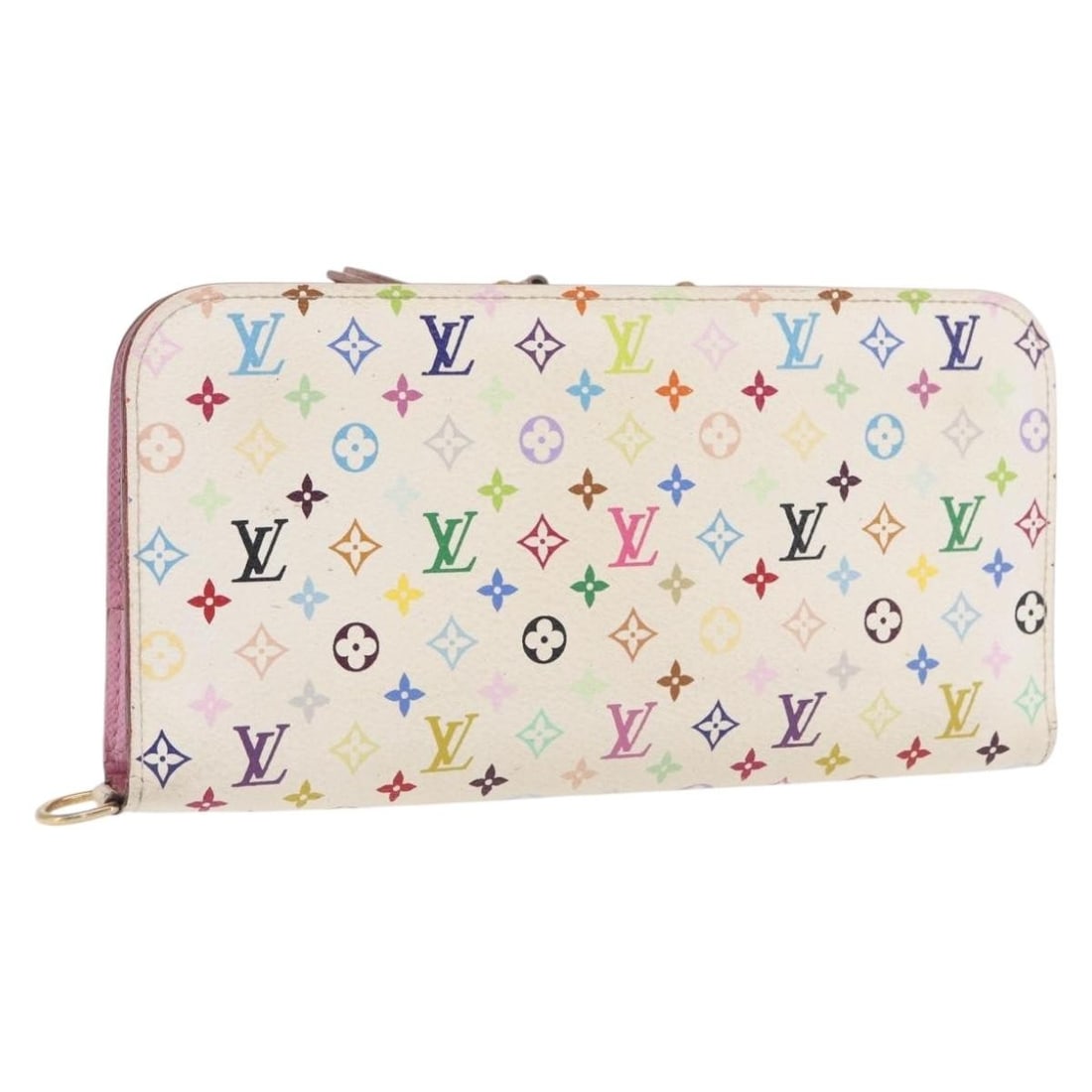 White Monogram Multicolor Canvas Portefeuille Insolite Long Wallet M93750: White Monogram Multicolor Canvas Portefeuille Insolite Long Wallet M93750 This Louis Vuitton Multicolor Portefeuille Insolite long wallet features a Monogram Multicolor canvas in white. The wallet inc