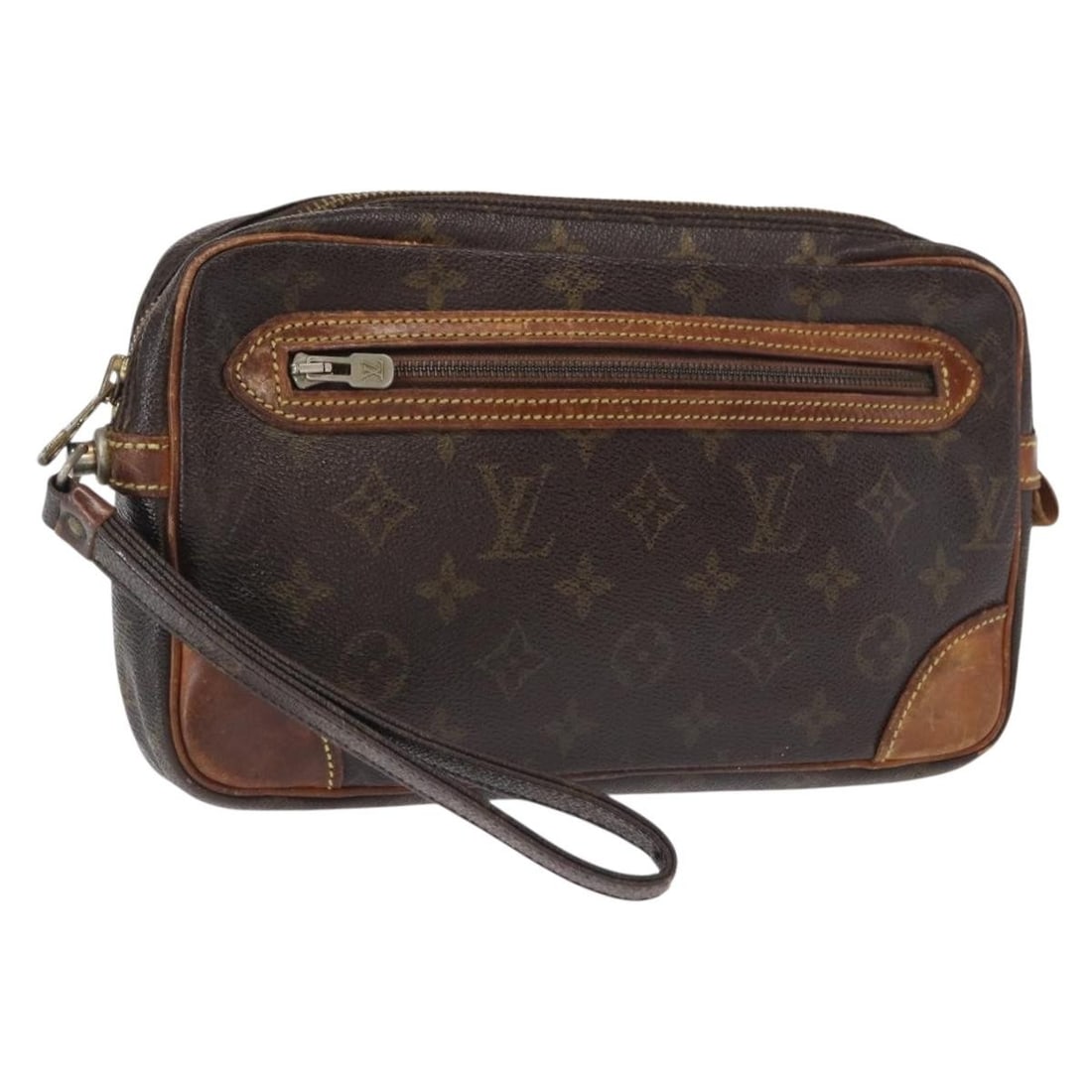 Louis Vuitton Marly Dragonne GM Monogram Canvas Clutch Bag M51825: Louis Vuitton Marly Dragonne GM Monogram Canvas Clutch Bag M51825 This Louis Vuitton Monogram Marly Dragonne GM Clutch Bag features the iconic monogram canvas exterior and is crafted in France. The cl