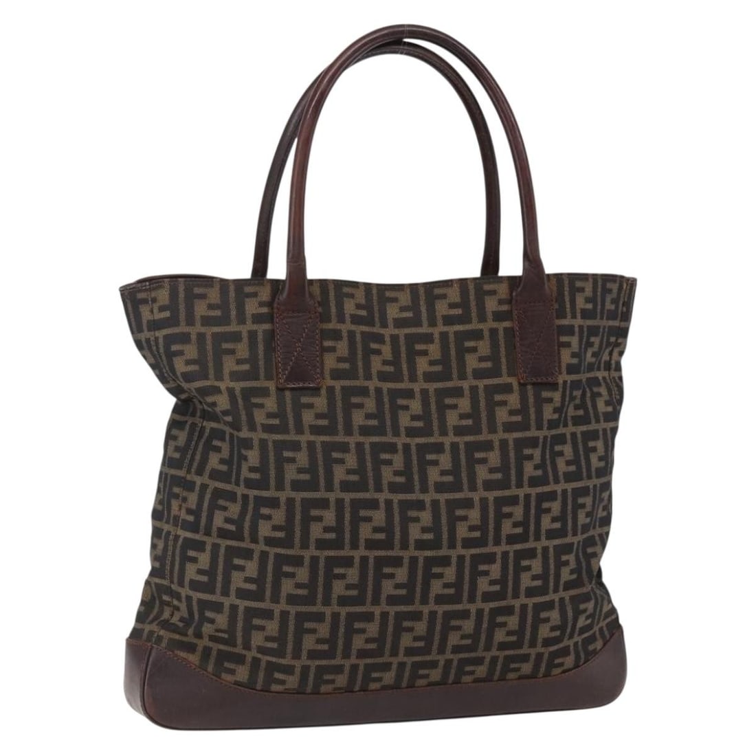 Brown Black Zucca Canvas Tote by Fendi (1 of 18)