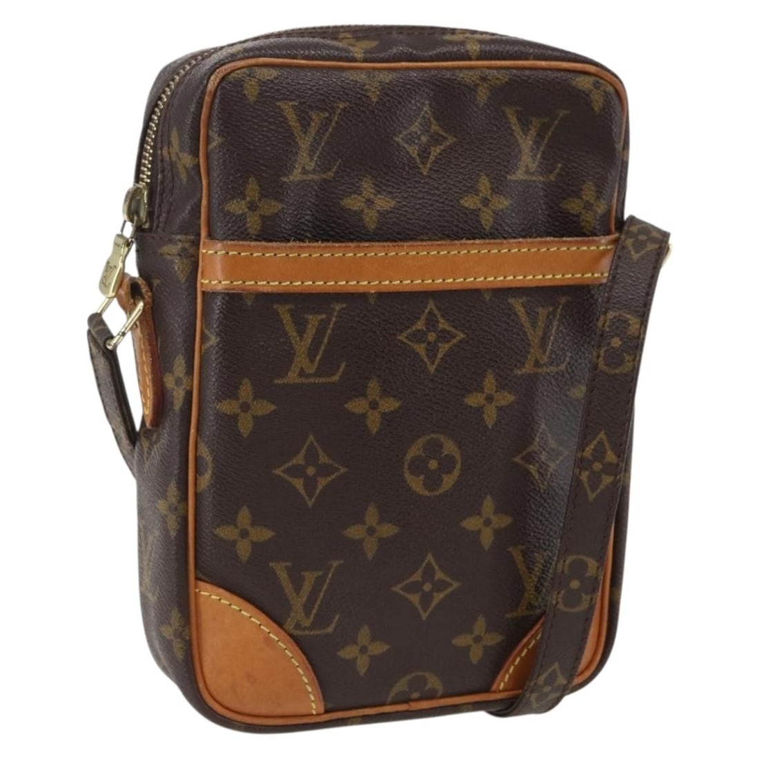 Louis Vuitton Monogram Canvas Danube Shoulder Bag M45266: Louis Vuitton Monogram Canvas Danube Shoulder Bag M45266 This Louis Vuitton Monogram Danube Shoulder Bag (model M45266) is crafted from monogram canvas and made in France. The compact shoulder bag fea