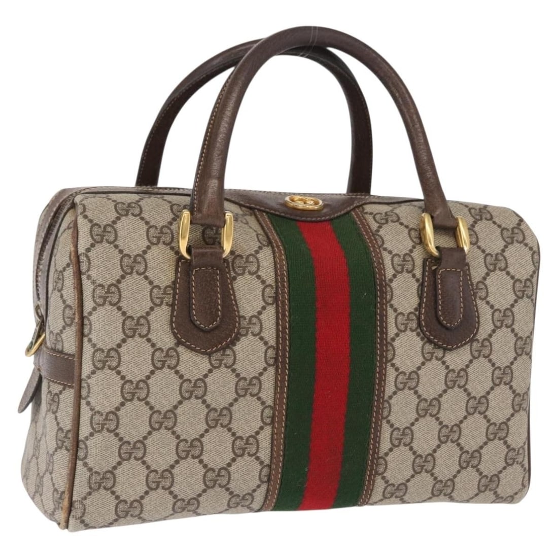 Gucci GG Supreme Beige Gold PVC Canvas Handbag Style 67014422 (1 of 18)