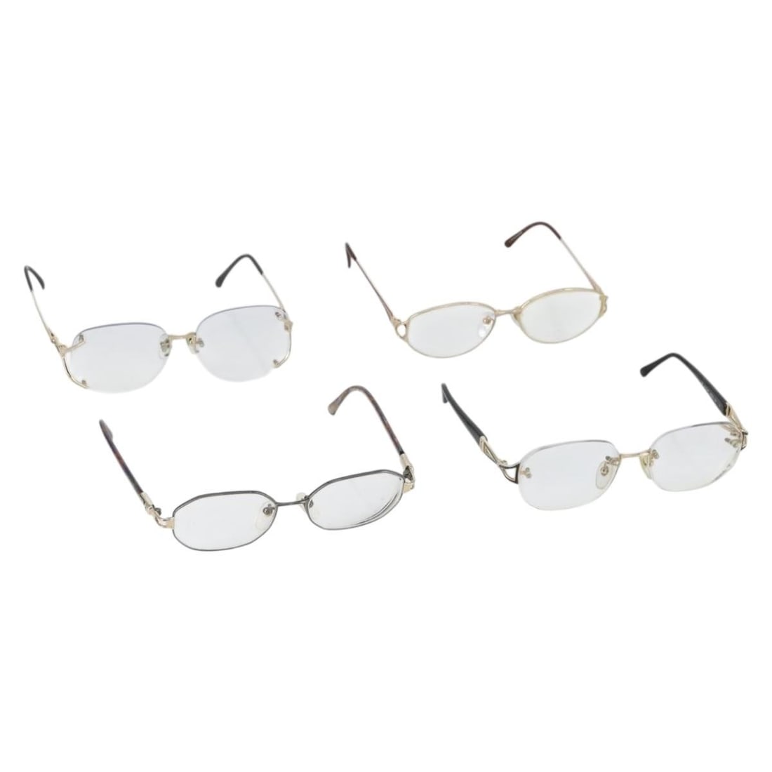 Set of 4 Saint Laurent Black and Gold Plastic Eyeglasses (1 of 17)