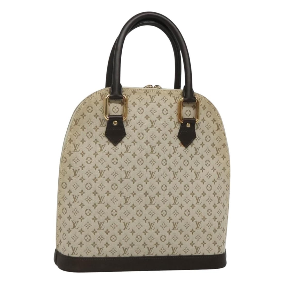 LOUIS VUITTON Monogram Mini Alma Haut Hand Bag Khaki M92203 Auth: LOUIS VUITTON Monogram Mini Alma Haut Hand Bag Khaki M92203 Auth This authentic LOUIS VUITTON Mini Alma Haut Hand Bag showcases the iconic Monogram Mini Canvas in a stylish khaki color. Crafted in Fra