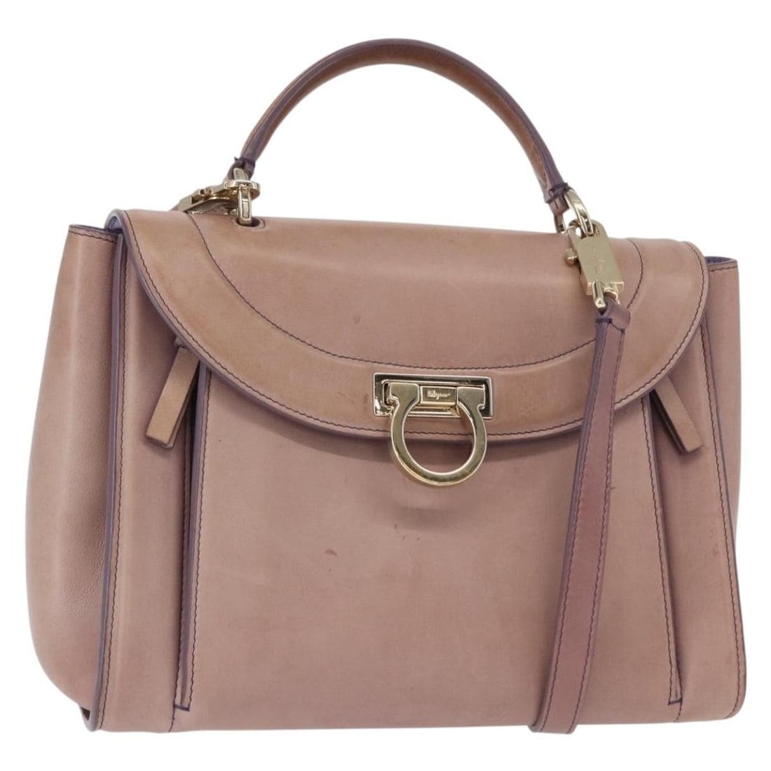 Salvatore Ferragamo Purple Gold Gancini Leather Hand Bag 2way Auth: Salvatore Ferragamo Purple Gold Gancini Leather Hand Bag 2way Auth This Salvatore Ferragamo Gancini Hand Bag is a stunning blend of style and luxury, crafted from high-quality leather in a striking pu