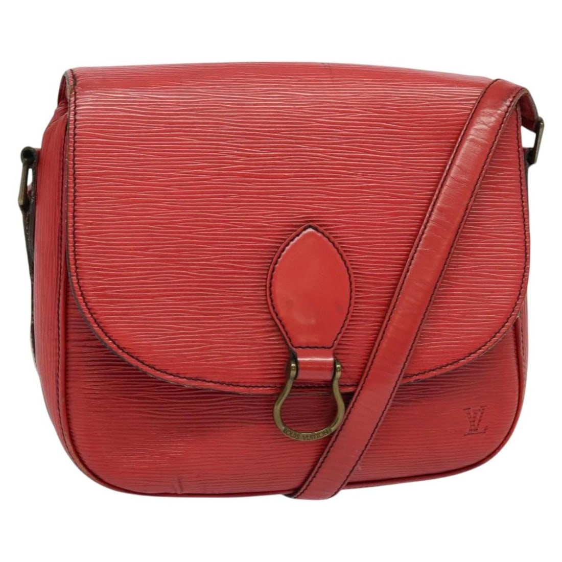 LOUIS VUITTON Epi Saint Cloud GM Red Shoulder Bag M52197: LOUIS VUITTON Epi Saint Cloud GM Red Shoulder Bag M52197 This Louis Vuitton Epi Saint Cloud GM Shoulder Bag is a stylish accessory crafted from durable Epi leather in a striking red color. The bag mea