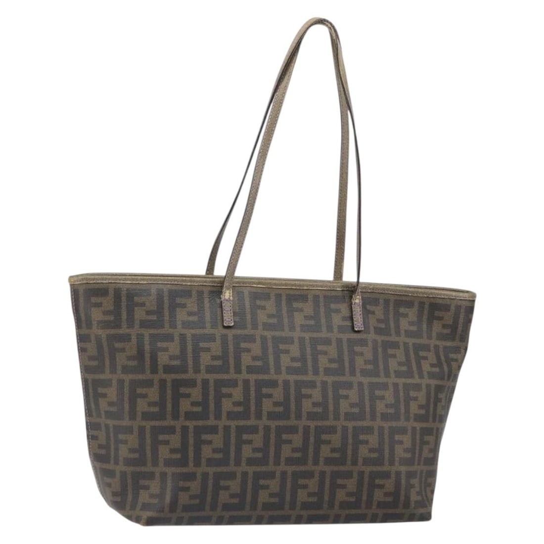Fendi Zucca Canvas Black Brown Italian Tote Bag (1 of 18)