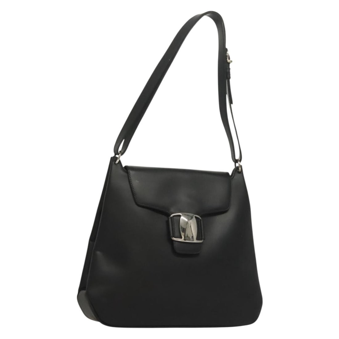Salvatore Ferragamo Vala Black Gold Enamel Shoulder Bag Authentic: Salvatore Ferragamo Vala Black Gold Enamel Shoulder Bag Authentic This Salvatore Ferragamo Vala Shoulder Bag is a stunning accessory that combines elegance with practicality. Crafted from high-quality