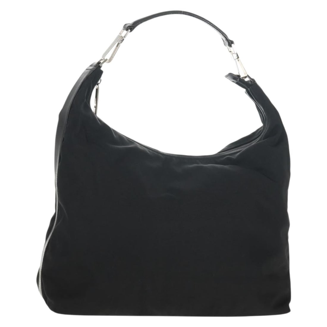 GUCCI 001 1955 Black Nylon Leather Shoulder Bag Auth Italy: GUCCI 001 1955 Black Nylon Leather Shoulder Bag Auth Italy This authentic GUCCI shoulder bag combines stylish design with functional materials. Crafted from durable nylon, it features a sleek black an