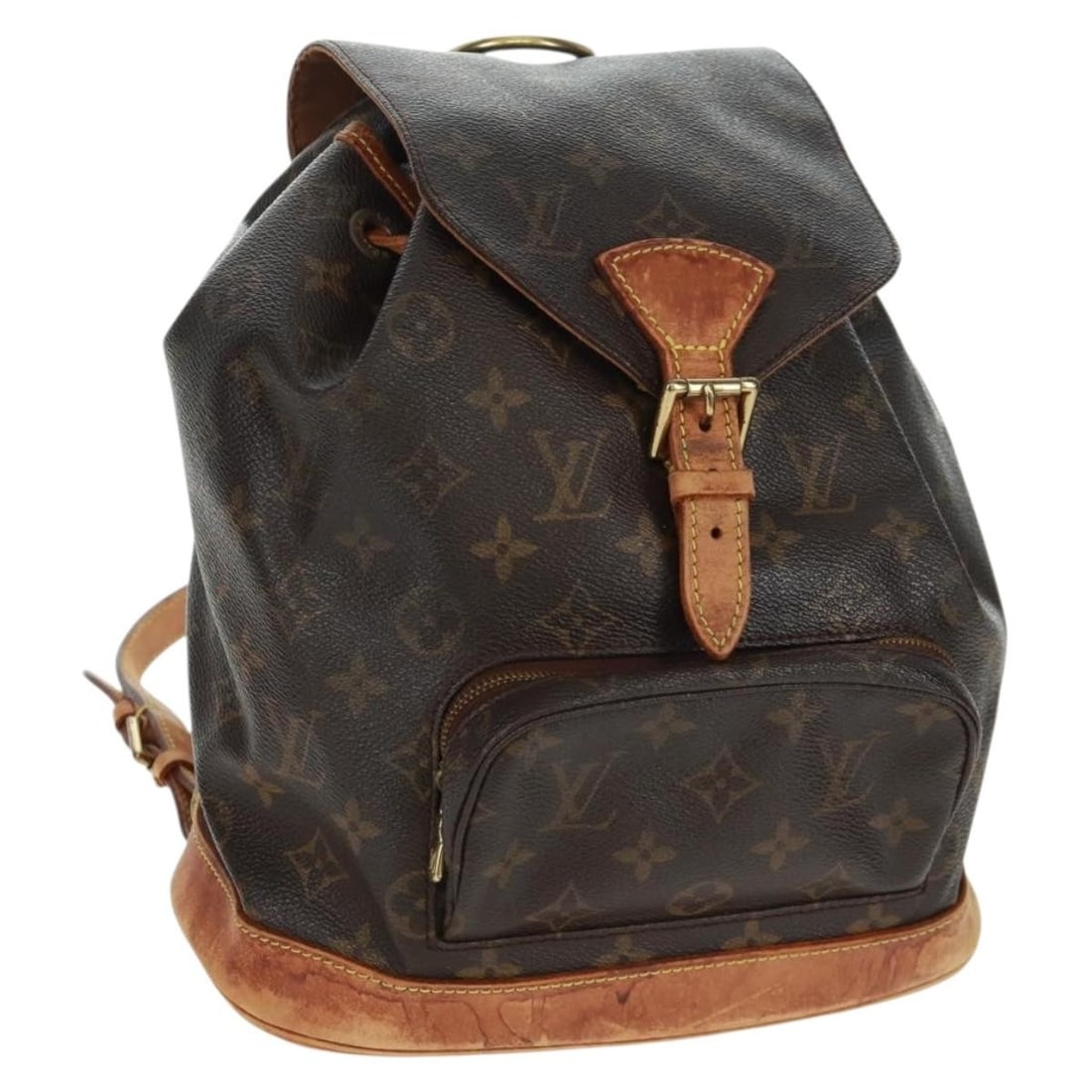 Louis Vuitton Montsouris MM Monogram Canvas Backpack M51136 France: Louis Vuitton Montsouris MM Monogram Canvas Backpack M51136 France This Louis Vuitton Montsouris MM backpack features the iconic Monogram Canvas exterior and is made in France. The bag shows significa