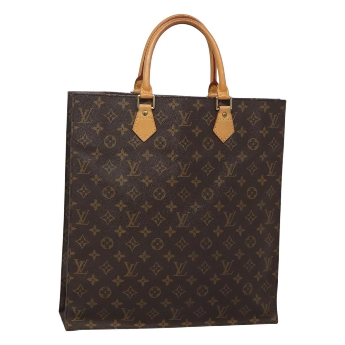 Louis Vuitton Monogram Sac Plat Hand Bag M51140 Authentic France: Louis Vuitton Monogram Sac Plat Hand Bag M51140 Authentic France This Louis Vuitton Monogram Sac Plat Hand Bag (Model M51140) is a classic piece crafted from durable Monogram Canvas. The exterior show