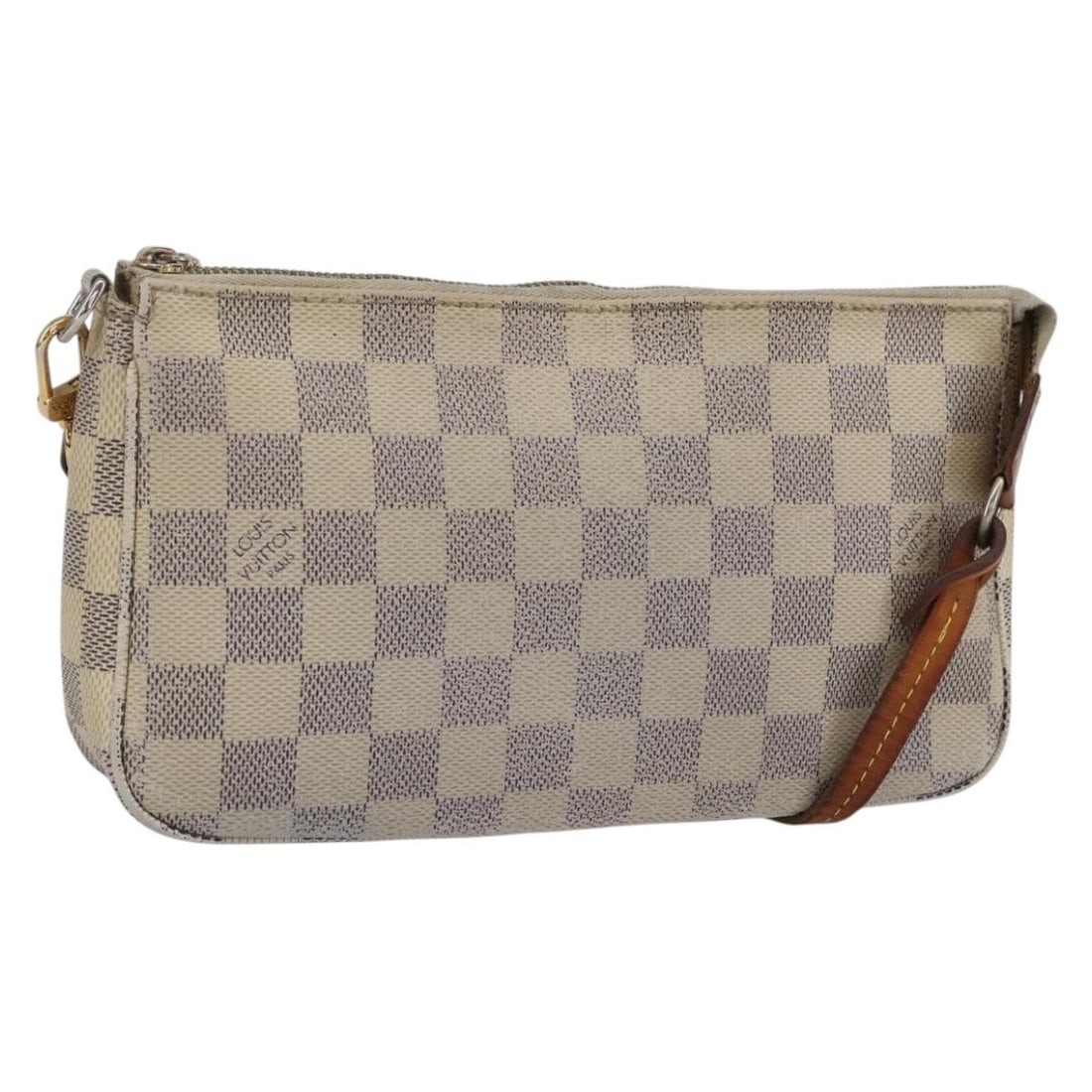 Louis Vuitton Damier Azur Canvas Pochette Accessoires N51986 Pouch: Louis Vuitton Damier Azur Canvas Pochette Accessoires N51986 Pouch This is a Louis Vuitton Damier Azur Pochette Accessoires Pouch, model N51986, crafted from Damier Azur canvas. The pouch features a c
