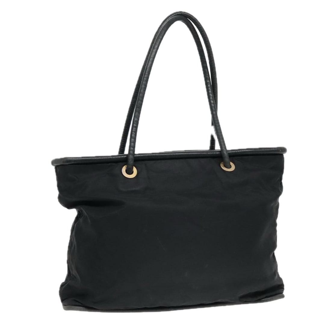 CELINE Black Gold Nylon Tote Bag Made in Italy Auth 92857 (1 of 18)