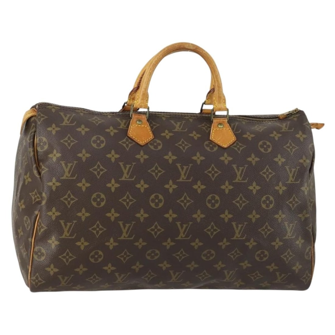 Louis Vuitton Speedy 40 Monogram Canvas Handbag M41522 France: Louis Vuitton Speedy 40 Monogram Canvas Handbag M41522 France This is a Louis Vuitton Monogram Speedy 40 handbag crafted from the brand's signature monogram canvas. The bag was made in France and feat