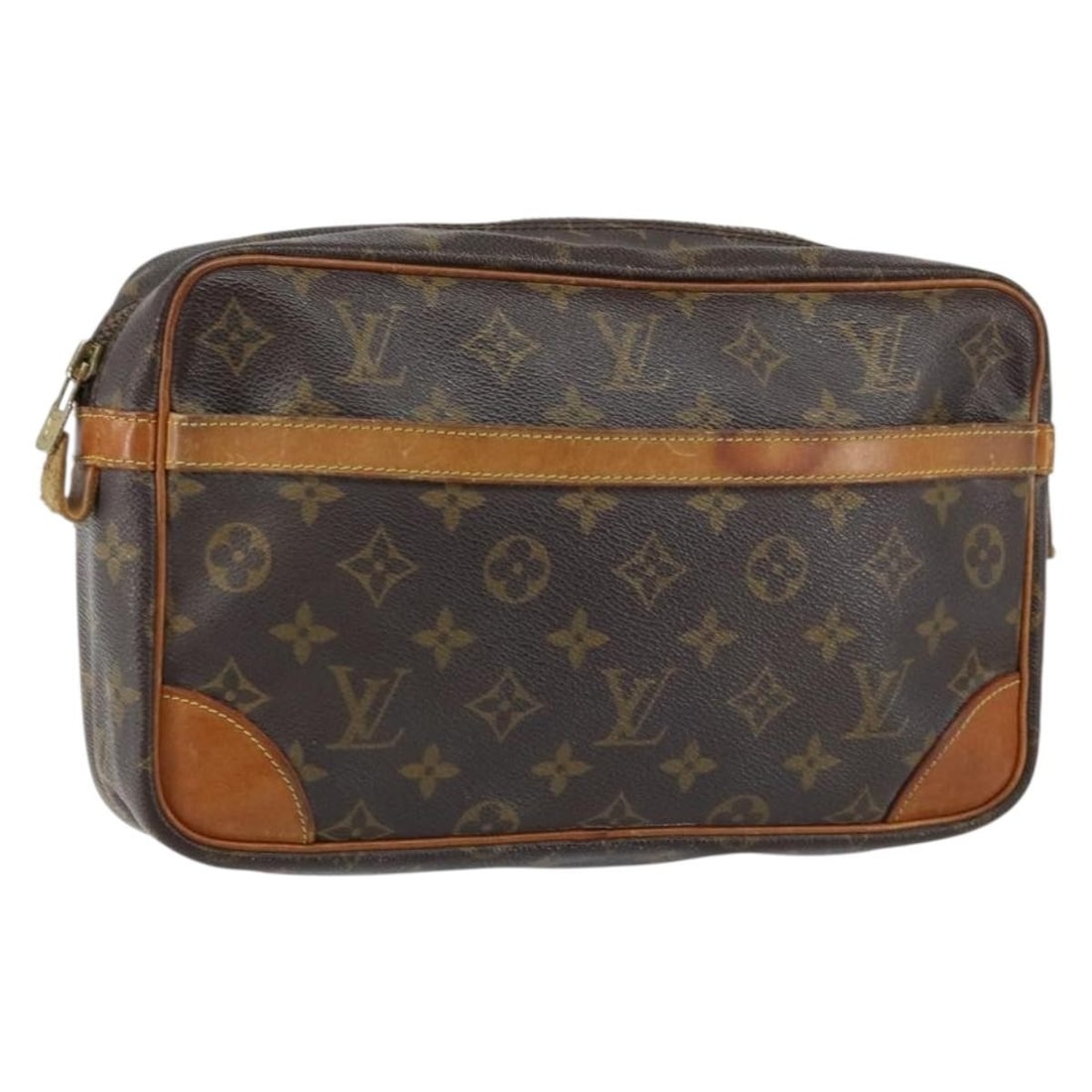 LOUIS VUITTON Monogram Compiegne 28 Clutch Bag M51845 Auth France: LOUIS VUITTON Monogram Compiegne 28 Clutch Bag M51845 Auth France This LOUIS VUITTON Monogram Compiegne 28 Clutch Bag (M51845) is a stylish accessory for any occasion. Made in France from durable Mono