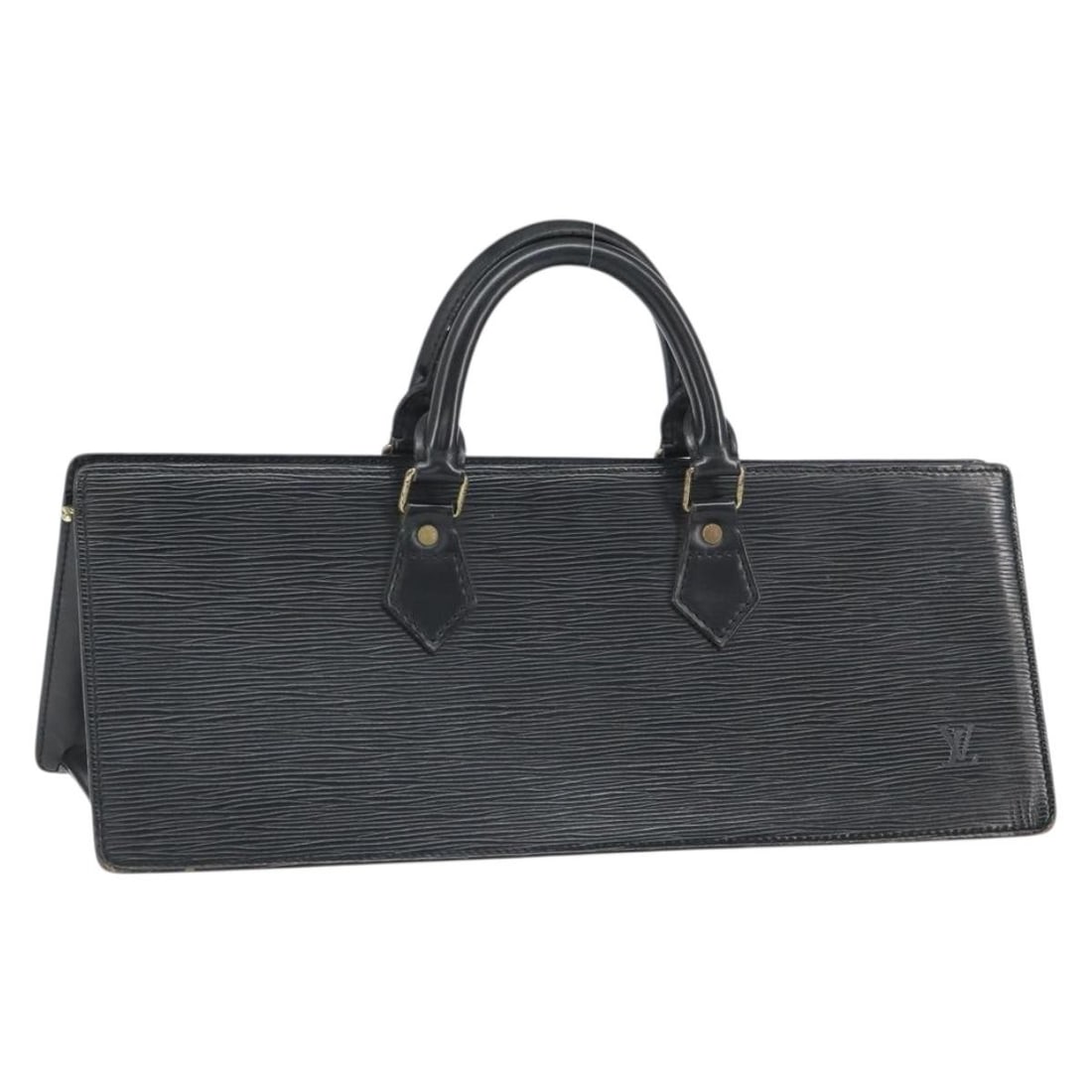 Black Epi Leather Sac Triangle Handbag by Louis Vuitton M52092: Black Epi Leather Sac Triangle Handbag by Louis Vuitton M52092 This Louis Vuitton Epi Sac Triangle handbag features black Epi leather with a structured triangular silhouette. Made in France, it offers