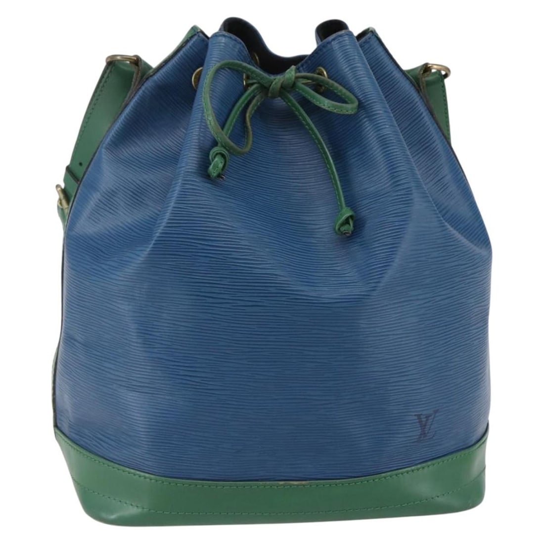 LOUIS VUITTON Epi Noe Shoulder Bag Green Blue M44044 Authentic: LOUIS VUITTON Epi Noe Shoulder Bag Green Blue M44044 Authentic Discover the elegant LOUIS VUITTON Epi Noe Shoulder Bag, a stylish blend of green and blue Epi leather. This iconic shoulder bag from Fra
