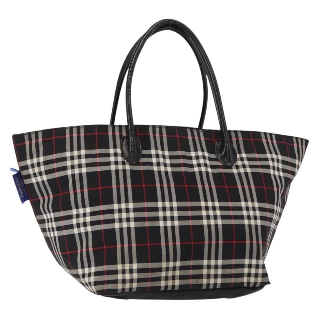 BURBERRY Nova Check Black Silver Nylon Tote Bag Authentic Japan (1 of 18)