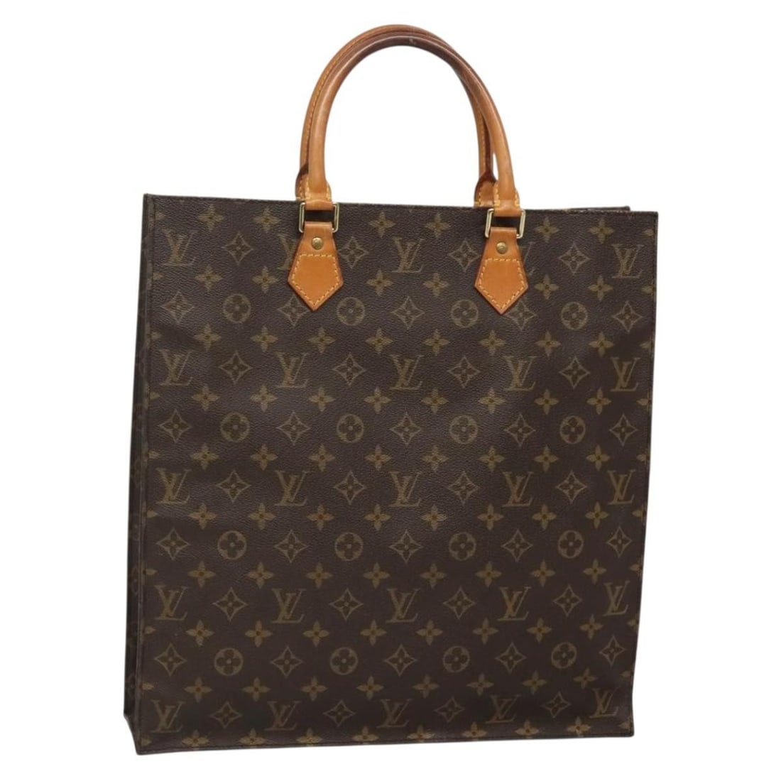 LOUIS VUITTON Monogram Sac Plat Hand Bag M51140 Made in France: LOUIS VUITTON Monogram Sac Plat Hand Bag M51140 Made in France This authentic LOUIS VUITTON Monogram Sac Plat Hand Bag (Model M51140) is a stylish and practical accessory for any occasion. Crafted fro