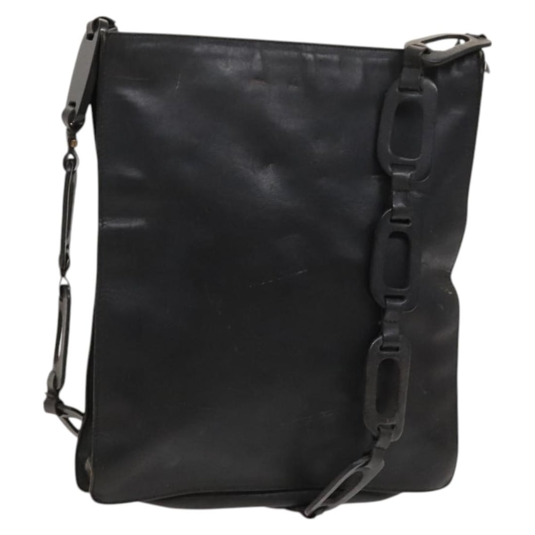 GUCCI Black Gold Leather Shoulder Bag Auth Italy 124984: GUCCI Black Gold Leather Shoulder Bag Auth Italy 124984 This authentic GUCCI shoulder bag is crafted from high-quality leather, presenting a striking combination of black and gold. With its elegant de