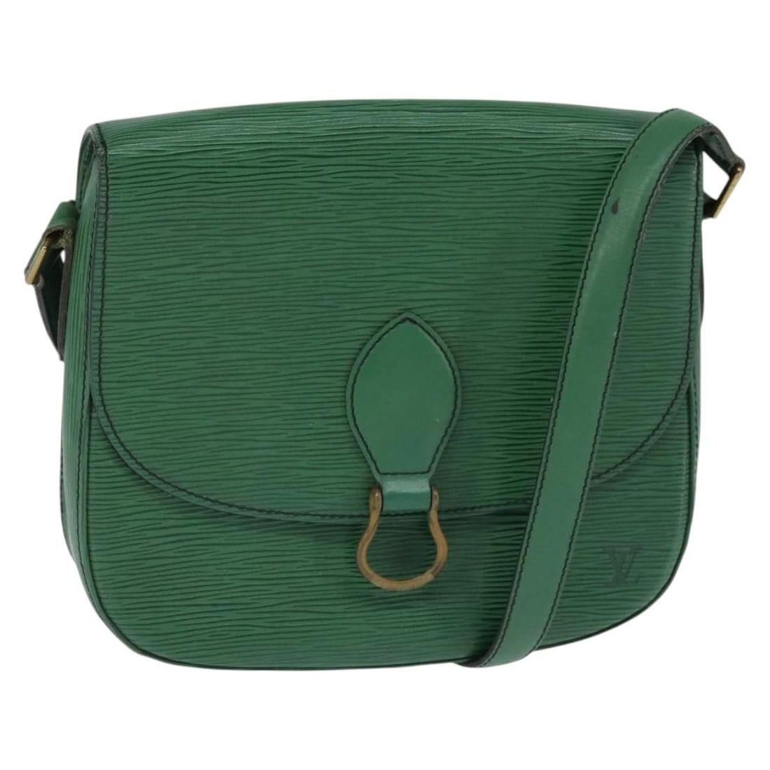 LOUIS VUITTON Epi Leather Saint Cloud GM Shoulder Bag Green M52194 Auth (1 of 18)