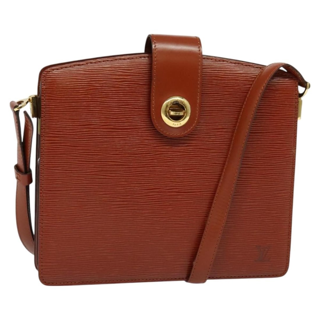 Louis Vuitton Epi Capuchin Shoulder Bag Brown M52343 Authentic: Louis Vuitton Epi Capuchin Shoulder Bag Brown M52343 Authentic This authentic Louis Vuitton Epi Capuchin Shoulder Bag is a stylish accessory made from durable Epi leather in a rich brown hue. The bag