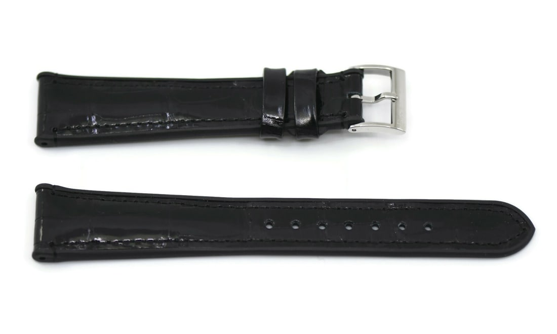 Authentic Dior Black Leather Two-Piece Watch Strap 17mm: Authentic Dior Black Leather Two-Piece Watch Strap 17mm Elevate your wristwatch with this authentic Dior Black Leather Strap. Designed as a two-piece strap, this band is not only stylish but also func