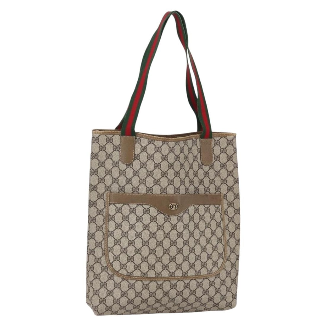 GUCCI GG Supreme Web Tote Bag Beige Red Green Authentic Italy 148849 (1 of 18)