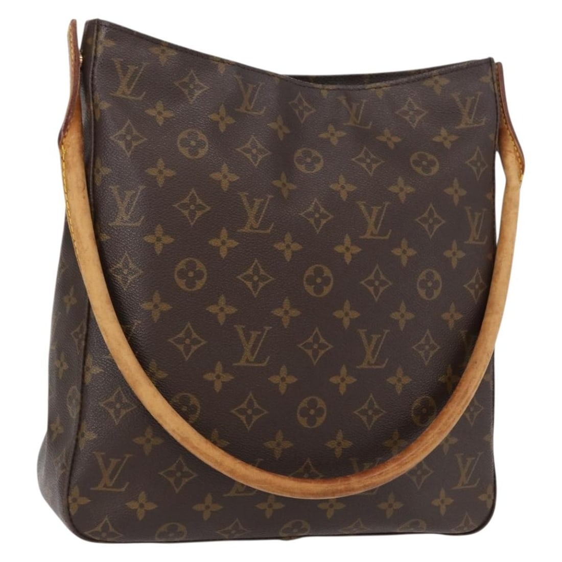 LOUIS VUITTON Monogram Looping GM Shoulder Bag M51145 Made in France: LOUIS VUITTON Monogram Looping GM Shoulder Bag M51145 Made in France This authentic LOUIS VUITTON Monogram Looping GM Shoulder Bag is a stylish accessory crafted from durable Monogram Canvas. The bag