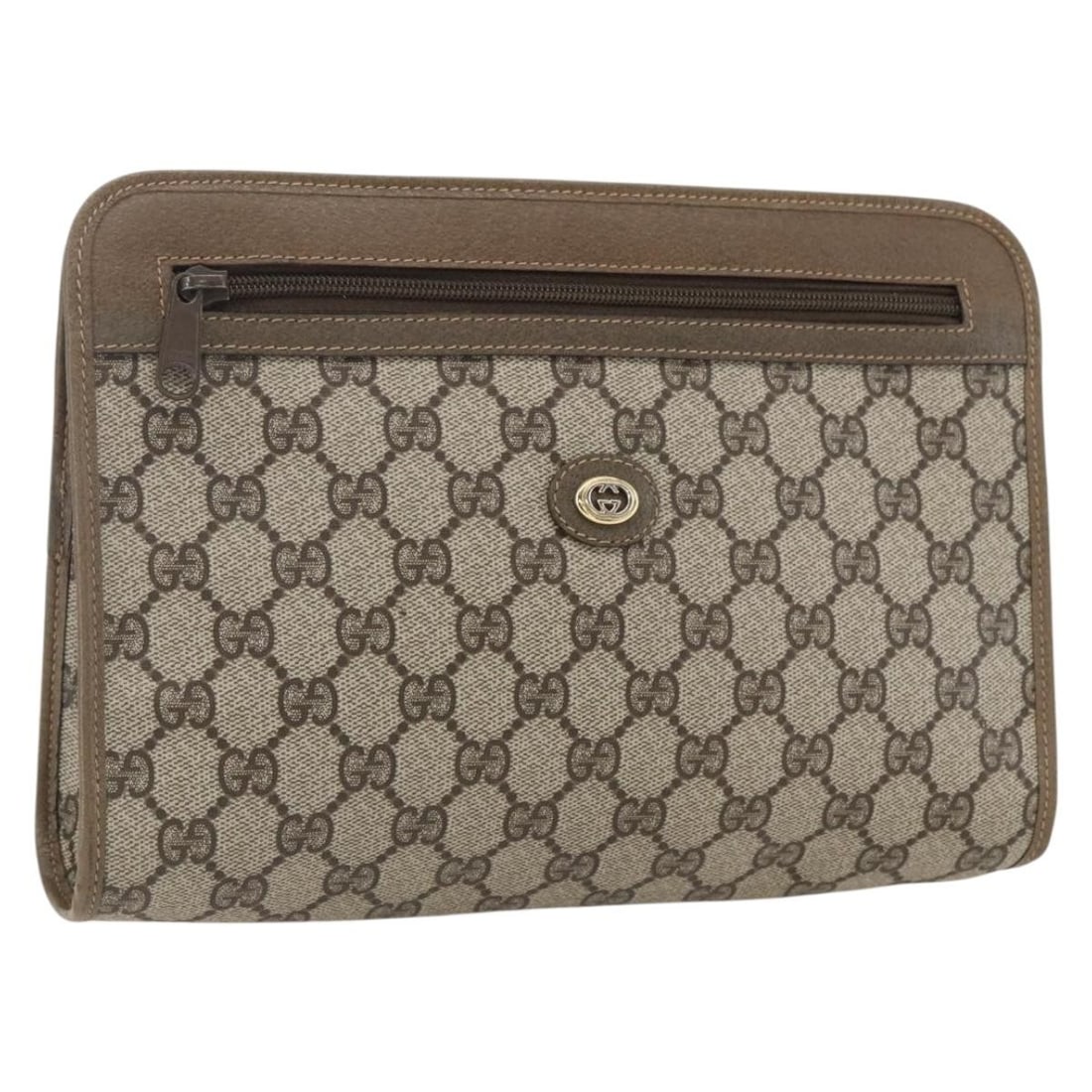 Beige Gold PVC GG Supreme Clutch by Gucci Model 97 01 037 (1 of 18)