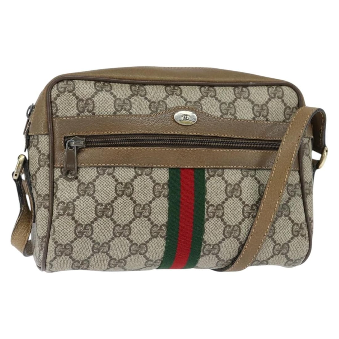 GUCCI GG Supreme Sherry Line Bag Beige Gold 56 02 004 Authentic (1 of 18)